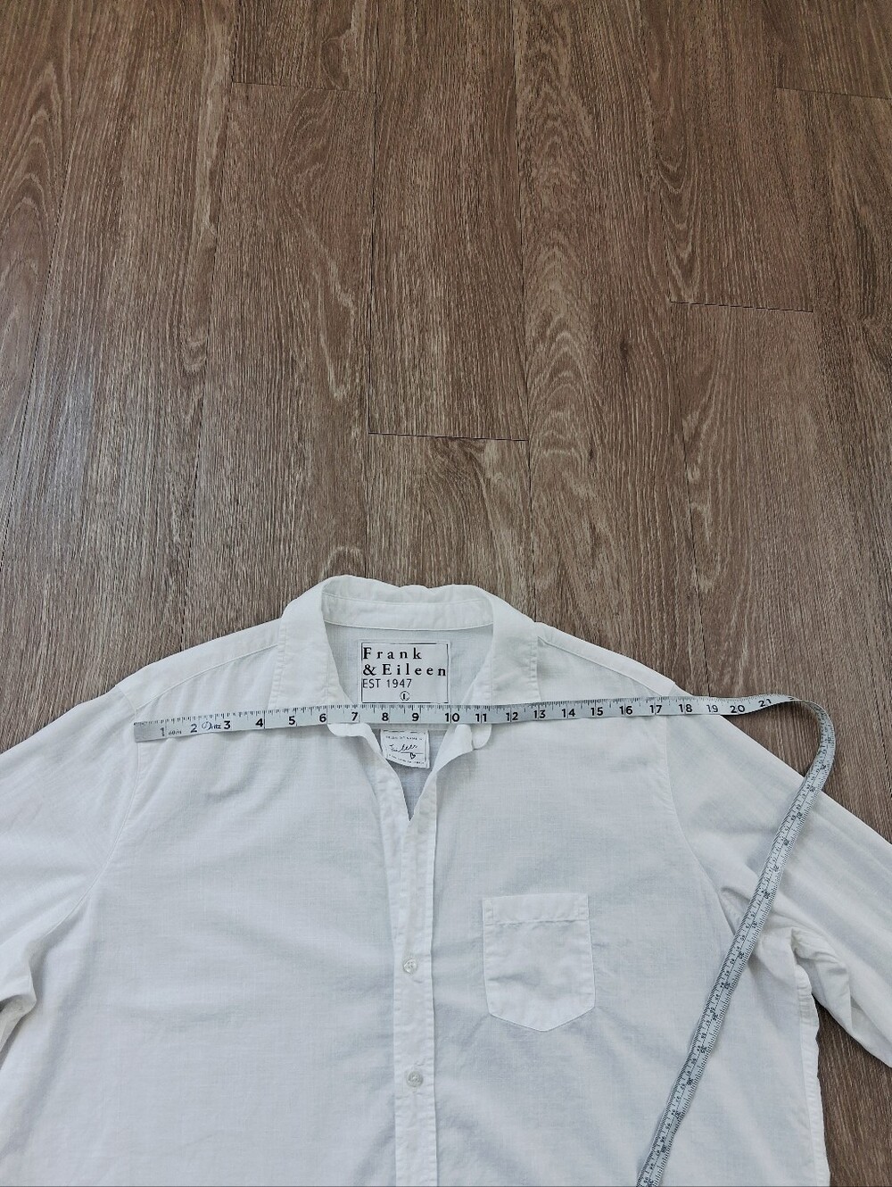 Frank & Eileen Eileen Relaxed Button Up Shirt In White Italian Casual Cotton - Picture 10 of 16
